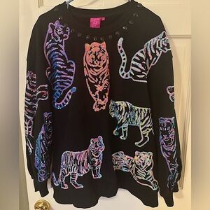 Queen of Sparkles Rainbow Tiger Sweatshirt!